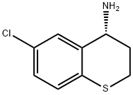 2H-1-Benzothiopyran-4-amine, 6-chloro-3,4-dihydro-, (4R)- Struktur