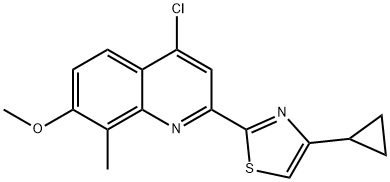 4-Chloro-2-(4-cyclopropyl-1,3-thiazol-2-yl)-7-methoxy-8-methylquinoline Struktur