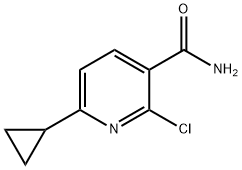 2-chloro-6-cyclopropyl-pyridine-3-carboxamide Struktur