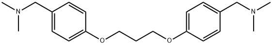 {4-[6-(4-Dimethylaminomethyl-phenoxy)-propoxy]-benzyl}-dimethyl-amine Struktur