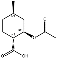 (1R,2R,4R)-2-Acetoxy-4-methylcyclohexanecarboxylic acid Struktur