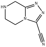 5,6,7,8-Tetrahydro-[1,2,4]triazolo[4,3-a]pyrazine-3-carbonitrile Struktur