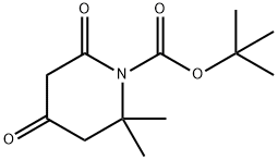 tert-Butyl 2,2-dimethyl-4,6-dioxopiperidine-1-carboxylate Struktur