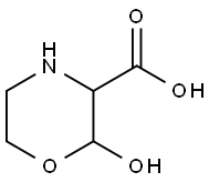 3-Morpholinecarboxylic acid, 2-hydroxy Struktur