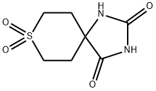 8λ-thia-1,3-diazaspiro[4.5]decane-2,4,8,8-tetrone Struktur