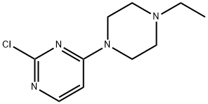 Pyrimidine, 2-chloro-4-(4-ethyl-1-piperazinyl)- Struktur