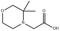 4-Morpholineacetic acid, 3,3-dimethyl Struktur