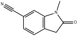 1-methyl-2-oxo-2,3-dihydro-1H-indole-6-carbonitrile Struktur