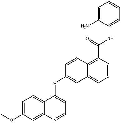 1-Naphthalenecarboxamide, N-(2-aminophenyl)-6-[(7-methoxy-4-quinolinyl)oxy]- 結(jié)構(gòu)式