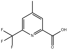 4-methyl-6-(trifluoromethyl)pyridine-2-carboxylic acid Struktur