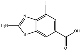 2-amino-4-fluoro-1,3-benzothiazole-6-carboxylic acid Struktur