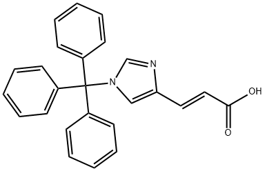 (2E)-3-[1-(triphenylmethyl)-1H-imidazol-4-yl]prop-2-enoic acid Struktur