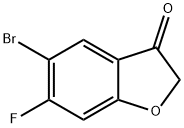 5-Bromo-6-fluorobenzofuran-3(2H)-one Struktur