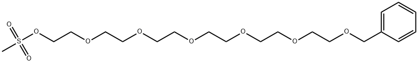 3,6,9,12,15,18-Hexaoxanonadecan-1-ol, 19-phenyl-, 1-methanesulfonate Struktur