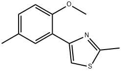 JR-13985, 4-(2-Methoxy-5-methylphenyl)-2-methylthiazole, 97% Struktur