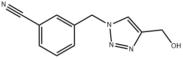 Benzonitrile, 3-[[4-(hydroxymethyl)-1H-1,2,3-triazol-1-yl]methyl]- Struktur