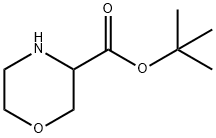 3-Morpholinecarboxylic acid, 1,1-dimethylethyl ester Struktur