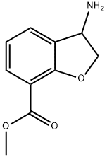 7-Benzofurancarboxylic acid, 3-amino-2,3-dihydro-, methyl ester Struktur