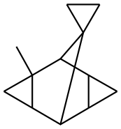 Spiro[cyclopropane-1,9-tetracyclo[3.3.1.02,4.06,8]nonane], 2-methyl-, (1-alpha-,2-alpha-,4-alpha-,5-alpha-,6-ba-,8-ba-)- (9CI) Struktur