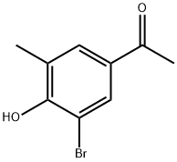 1-(3-Bromo-4-hydroxy-5-methylphenyl)ethanone Struktur