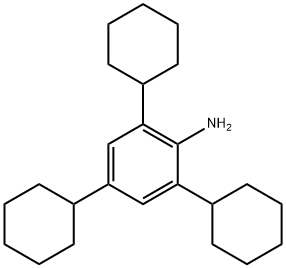 Benzenamine, 2,4,6-tricyclohexyl- Struktur