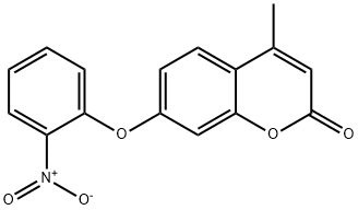 4-Methyl-7-(2-nitrophenoxy)-2H-chromen-2-one Struktur