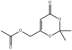 4H-1,3-Dioxin-4-one, 6-[(acetyloxy)methyl]-2,2-dimethyl- Struktur