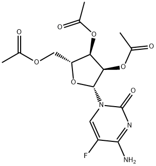 2',3',5'-tri-O-acetyl-5-fluorocytidine Struktur