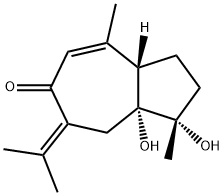 (1S)-1β,8aβ-Dihydroxy-1,4-dimethyl-7-isopropylidene-1,2,3,3a,8,8a-hexahydroazulen-6(7H)-one Struktur