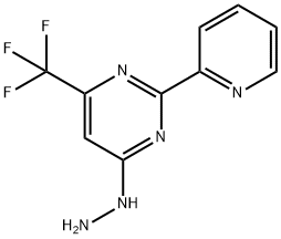 Pyrimidine, 4-hydrazinyl-2-(2-pyridinyl)-6-(trifluoromethyl)- Struktur