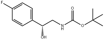 tert-butyl N-[(2R)-2-(4-fluorophenyl)-2-hydroxyethyl]carbamate Struktur