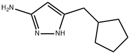 1H-Pyrazol-3-amine, 5-(cyclopentylmethyl)- Struktur