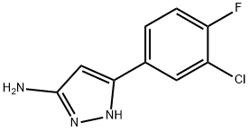 1H-Pyrazol-3-amine, 5-(3-chloro-4-fluorophenyl)- Struktur