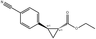 ethyl 2-(4-cyanophenyl)cyclopropane-1-carboxylate Struktur