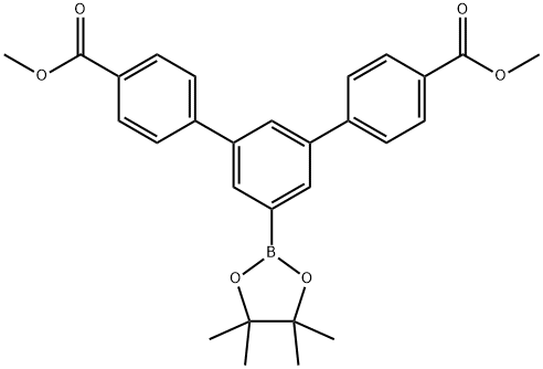 dimethyl 5'-(4,4,5,5-tetramethyl-1,3,2-dioxaborolan-2-yl)-[1,1':3',1''-terphenyl]-4,4''-dicarboxylate Struktur