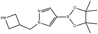 1-(Azetidin-3-ylmethyl)-4-(4,4,5,5-tetramethyl-1,3,2-dioxaborolan-2-yl)-1H-pyrazole Struktur