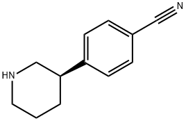 Benzonitrile, 4-(3R)-3-piperidinyl- Struktur