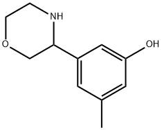 Phenol, 3-methyl-5-(3-morpholinyl)- Struktur