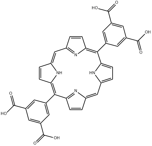 1,3-Benzenedicarboxylic acid, 5,5'-(21H,23H-porphine-5,15-diyl)bis- Struktur