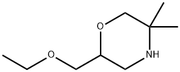 Morpholine, 2-(ethoxymethyl)-5,5-dimethyl- Struktur