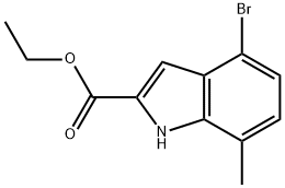 1H-Indole-2-carboxylic acid, 4-bromo-7-methyl-, ethyl ester Struktur