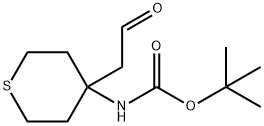 Carbamic acid, N-[tetrahydro-4-(2-oxoethyl)-2H-thiopyran-4-yl]-, 1,1-dimethylethyl ester Struktur