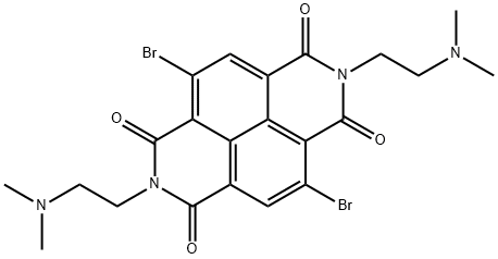 N,N'-di-(N,N-dimethylethyl)-2,6-dibromonaphthalene-1,4,5,8-tetracarboxylic acid bisimide Struktur