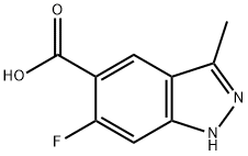 1H-Indazole-5-carboxylic acid, 6-fluoro-3-methyl- Struktur