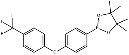 1,3,2-Dioxaborolane, 4,4,5,5-tetramethyl-2-[4-[4-(trifluoromethyl)phenoxy]phenyl]- Struktur