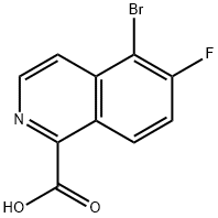 1-Isoquinolinecarboxylic acid, 5-bromo-6-fluoro- Struktur