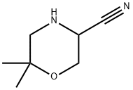 3-Morpholinecarbonitrile, 6,6-dimethyl- Struktur