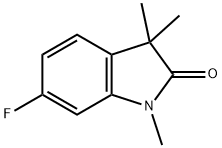 6-fluoro-1,3,3-trimethyl-2,3-dihydro-1H-indol-2-one Struktur