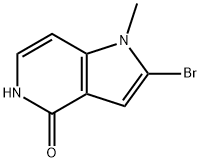 2-Bromo-1-methyl-1H-pyrrolo[3,2-c]pyridin-4(5H)-one Struktur