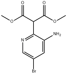 Propanedioic acid, 2-(3-amino-5-bromo-2-pyridinyl)-, 1,3-dimethyl ester Struktur